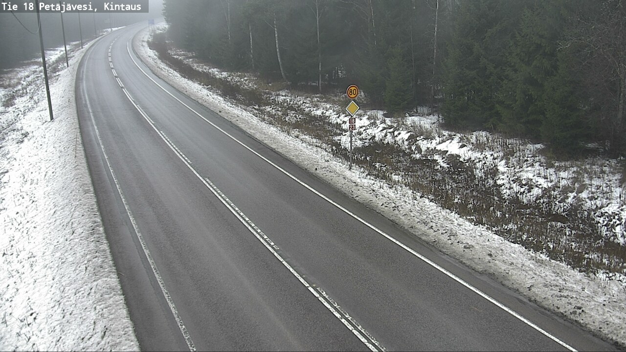Weather Camera Image Väg 18 Petäjävesi, Kintaus, Petäjävesi, Keski-Suomi