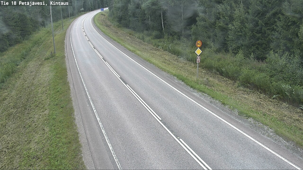 Weather Camera Image Road 18 Petäjävesi, Kintaus, Petäjävesi, Keski-Suomi