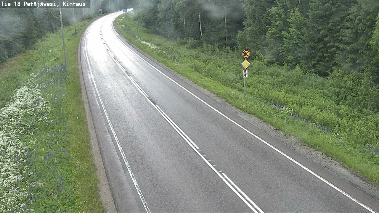 Weather Camera Image Väg 18 Petäjävesi, Kintaus, Petäjävesi, Keski-Suomi