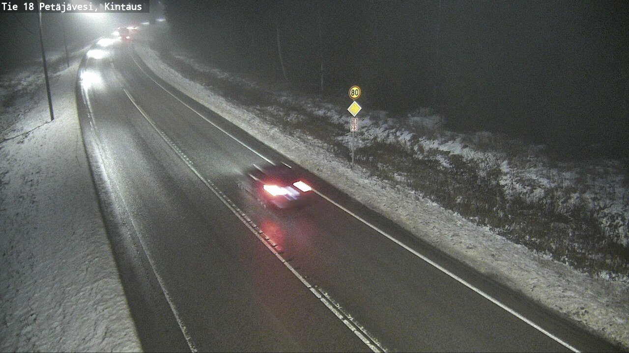 Weather Camera Image Väg 18 Petäjävesi, Kintaus, Petäjävesi, Keski-Suomi