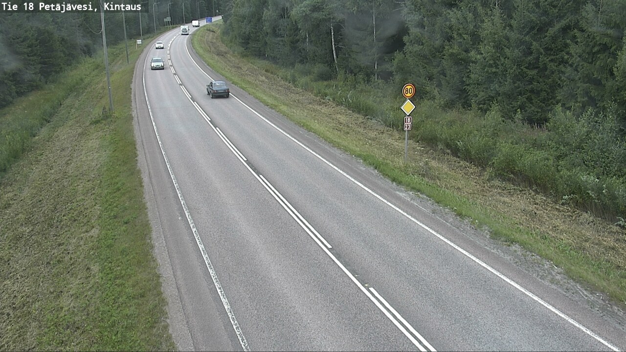 Weather Camera Image Road 18 Petäjävesi, Kintaus, Petäjävesi, Keski-Suomi