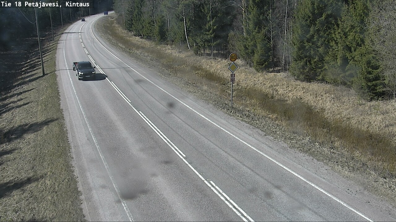 Weather Camera Image Väg 18 Petäjävesi, Kintaus, Petäjävesi, Keski-Suomi
