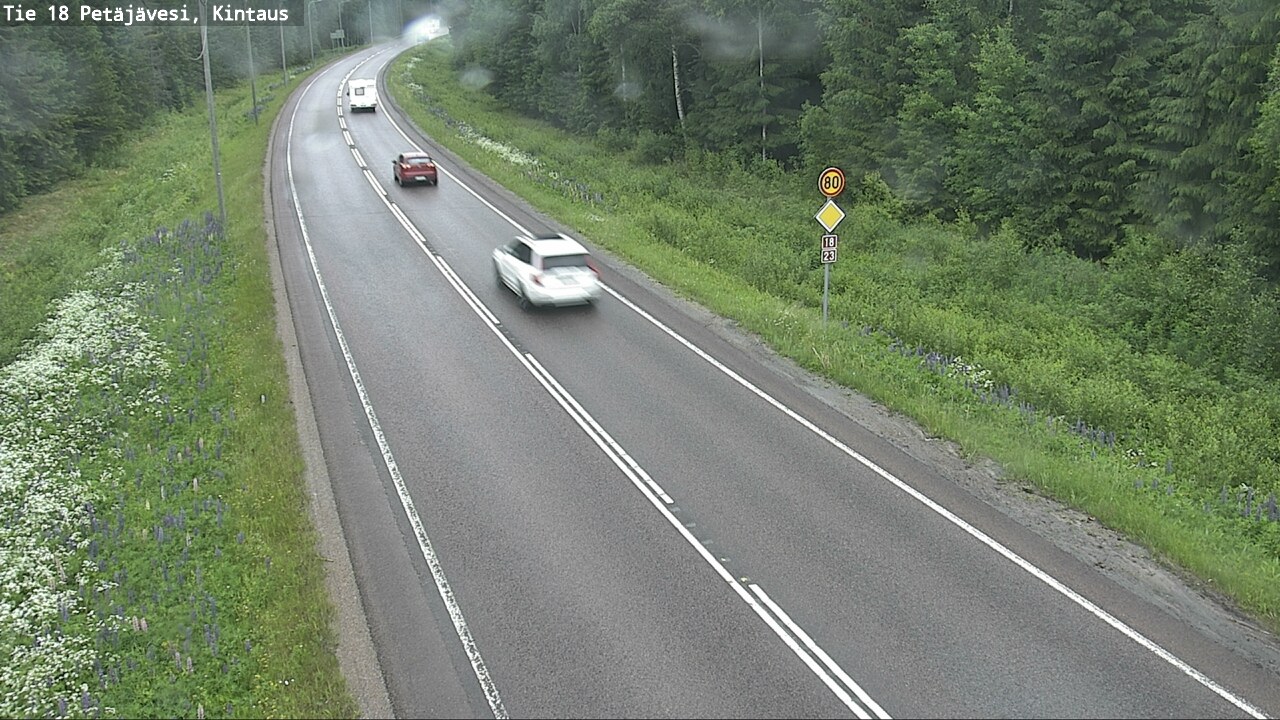 Weather Camera Image Väg 18 Petäjävesi, Kintaus, Petäjävesi, Keski-Suomi