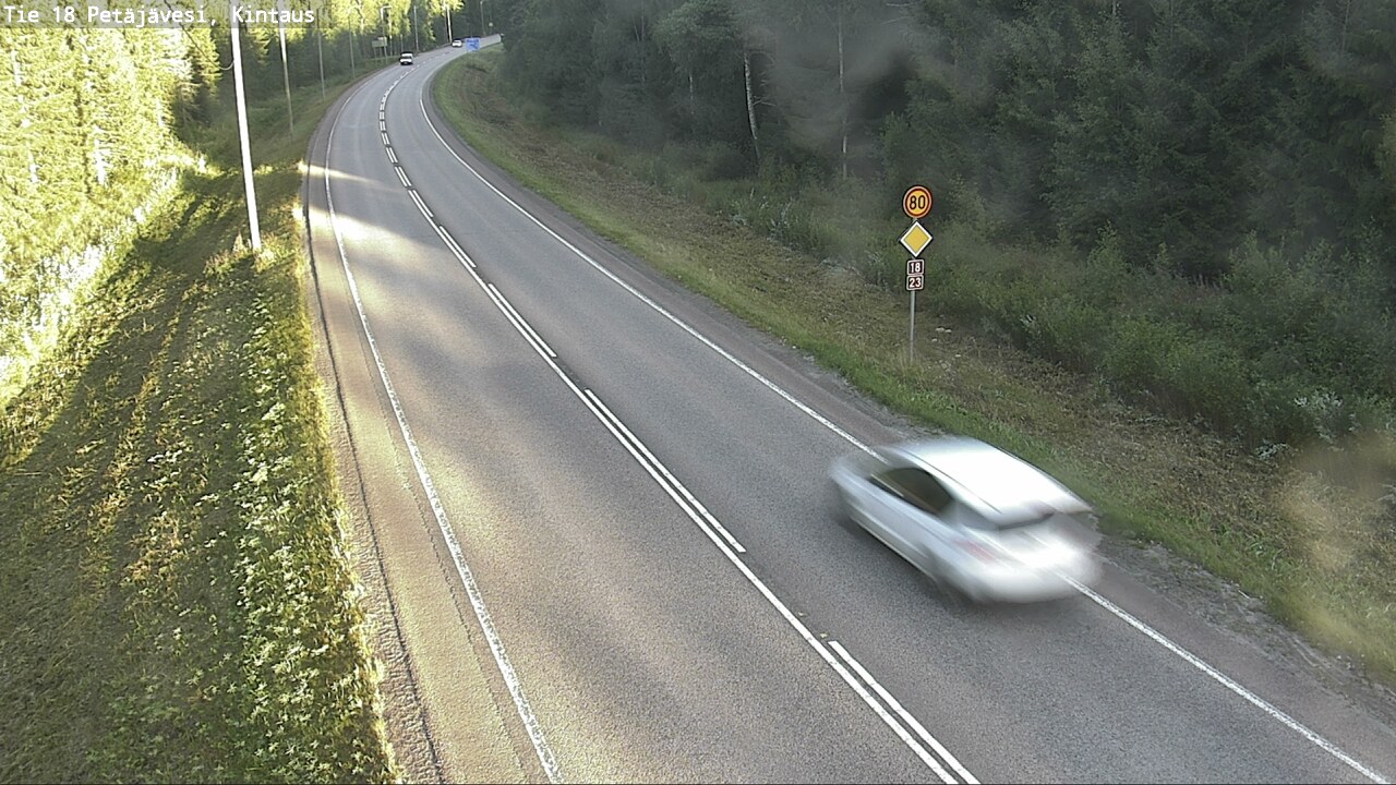 Weather Camera Image Road 18 Petäjävesi, Kintaus, Petäjävesi, Keski-Suomi