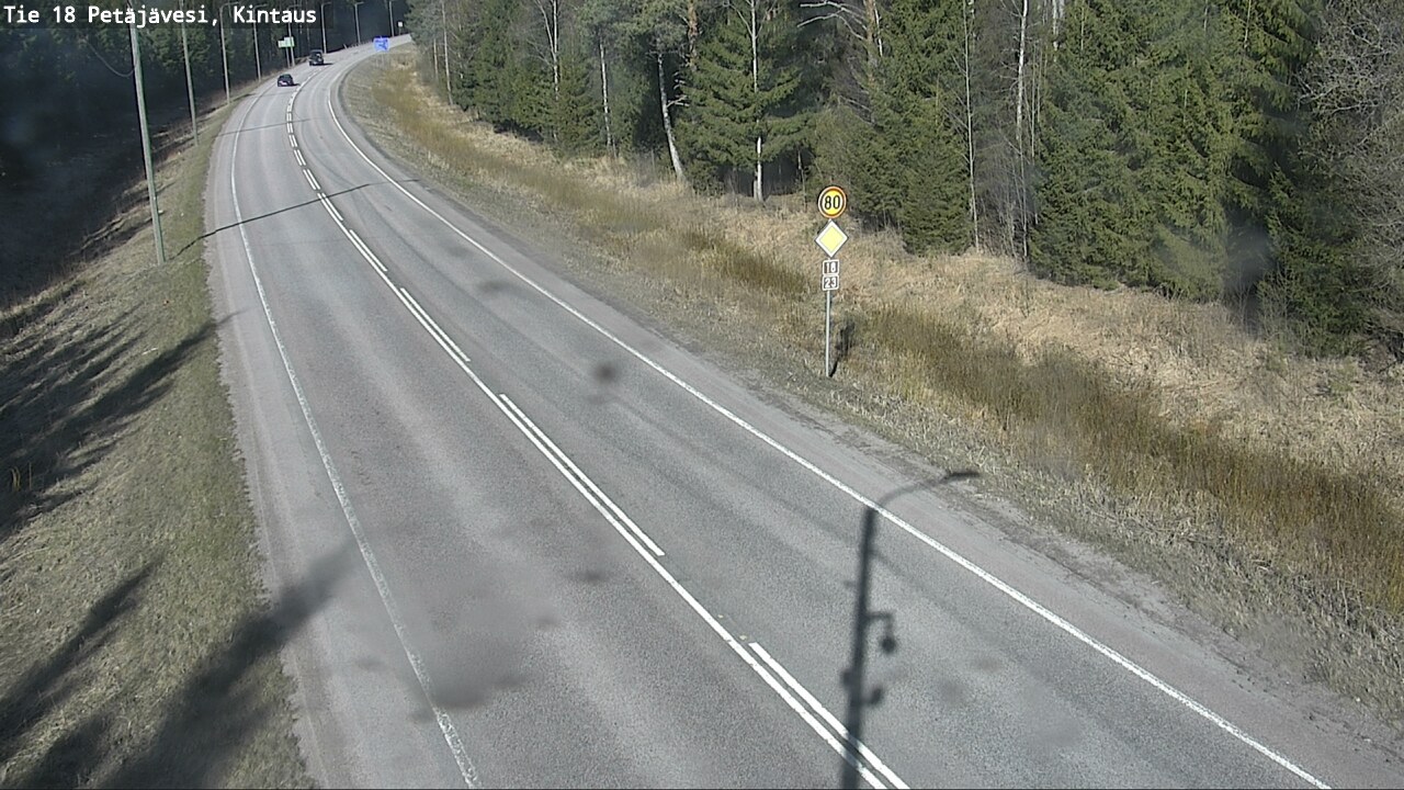 Weather Camera Image Väg 18 Petäjävesi, Kintaus, Petäjävesi, Keski-Suomi