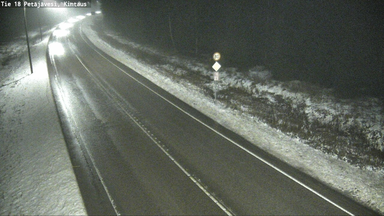 Weather Camera Image Väg 18 Petäjävesi, Kintaus, Petäjävesi, Keski-Suomi