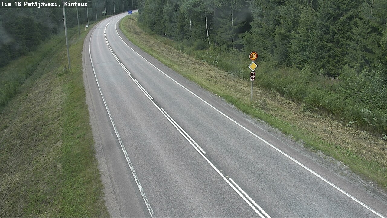 Weather Camera Image Road 18 Petäjävesi, Kintaus, Petäjävesi, Keski-Suomi