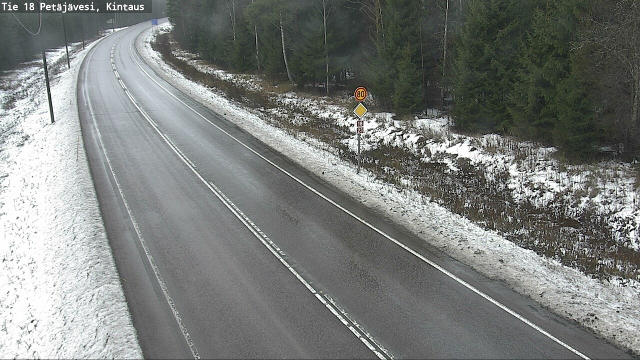 Weather Camera Image Väg 18 Petäjävesi, Kintaus, Petäjävesi, Keski-Suomi