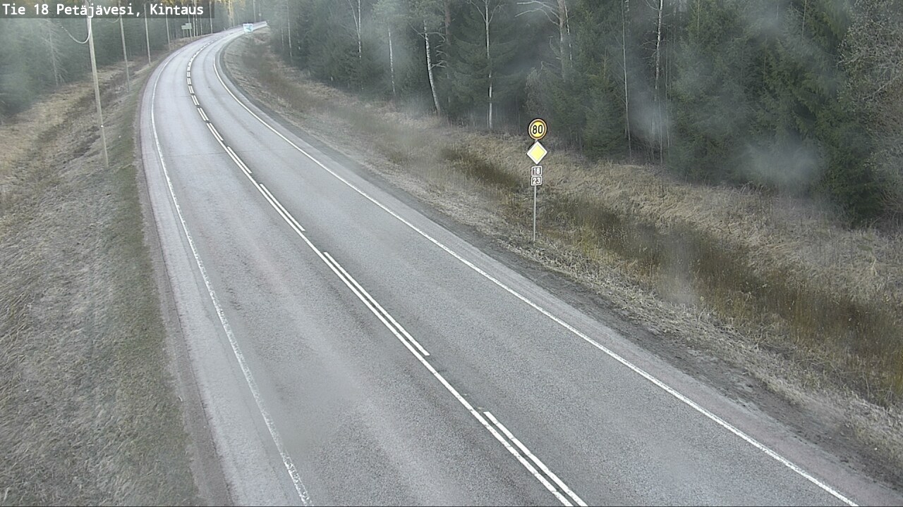 Weather Camera Image Väg 18 Petäjävesi, Kintaus, Petäjävesi, Keski-Suomi