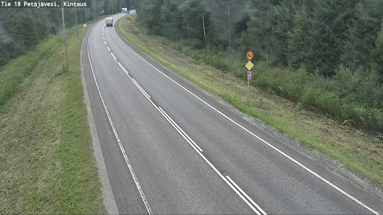 Weather Camera Image Road 18 Petäjävesi, Kintaus, Petäjävesi, Keski-Suomi
