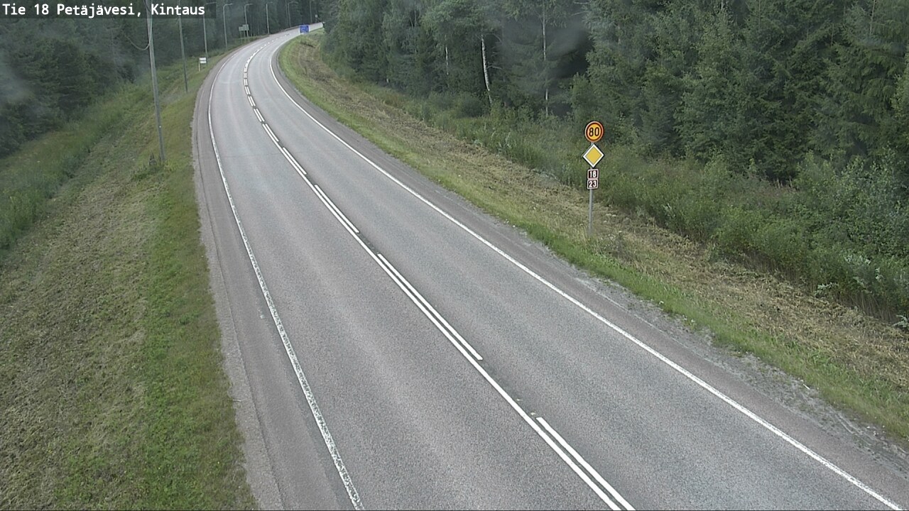 Weather Camera Image Road 18 Petäjävesi, Kintaus, Petäjävesi, Keski-Suomi