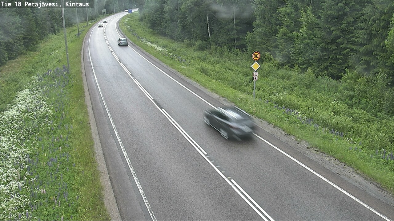 Weather Camera Image Väg 18 Petäjävesi, Kintaus, Petäjävesi, Keski-Suomi