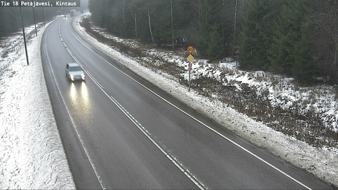 Weather Camera Image Väg 18 Petäjävesi, Kintaus, Petäjävesi, Keski-Suomi