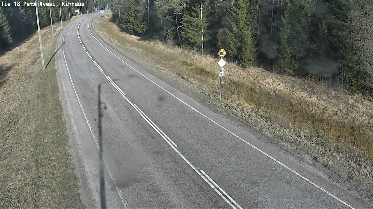 Weather Camera Image Väg 18 Petäjävesi, Kintaus, Petäjävesi, Keski-Suomi