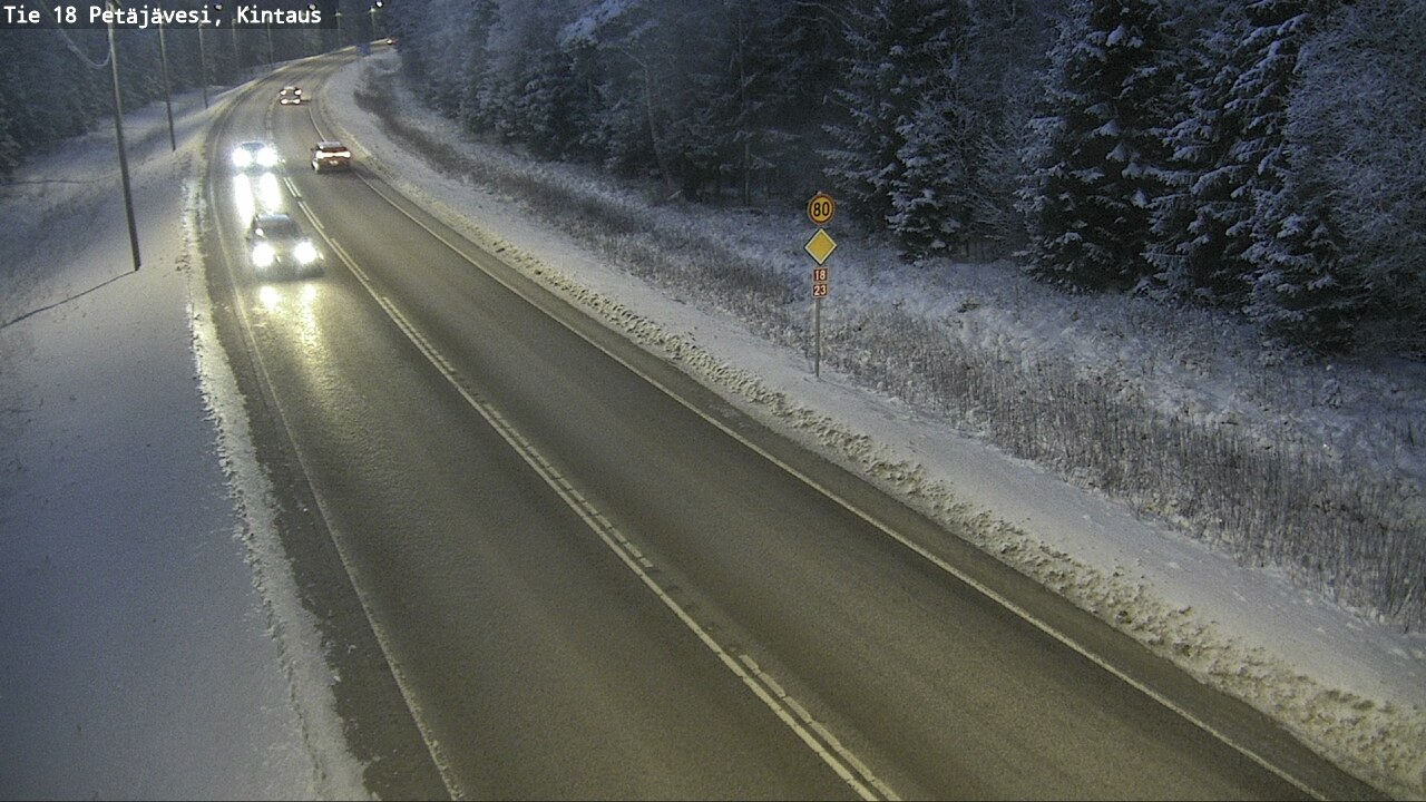 Weather Camera Image Road 18 Petäjävesi, Kintaus, Petäjävesi, Keski-Suomi