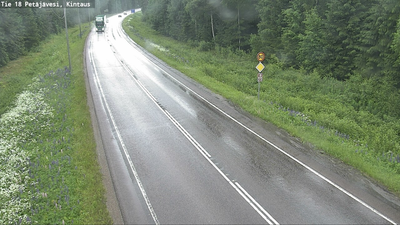 Weather Camera Image Road 18 Petäjävesi, Kintaus, Petäjävesi, Keski-Suomi