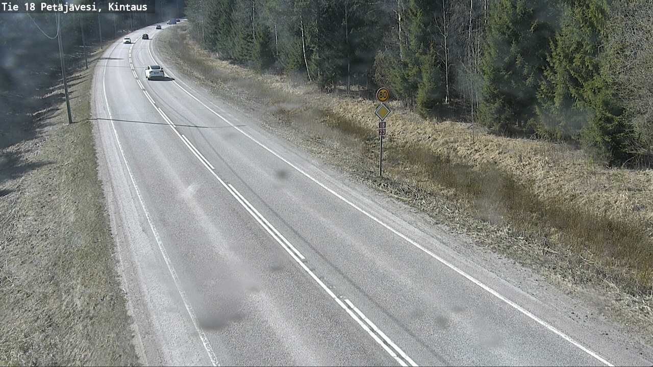 Weather Camera Image Väg 18 Petäjävesi, Kintaus, Petäjävesi, Keski-Suomi