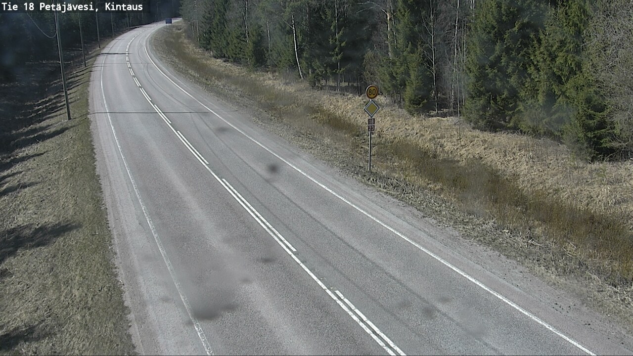 Weather Camera Image Väg 18 Petäjävesi, Kintaus, Petäjävesi, Keski-Suomi
