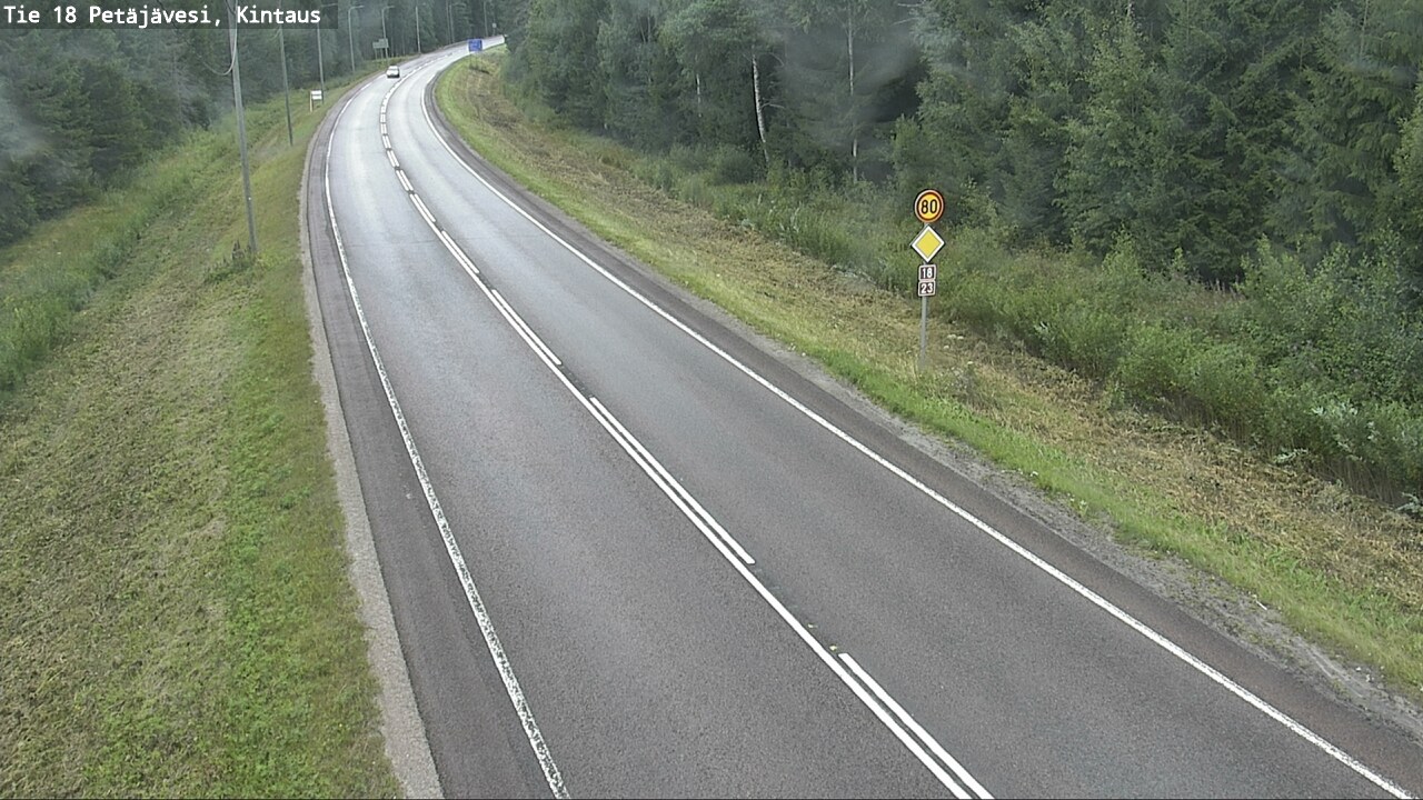 Weather Camera Image Road 18 Petäjävesi, Kintaus, Petäjävesi, Keski-Suomi