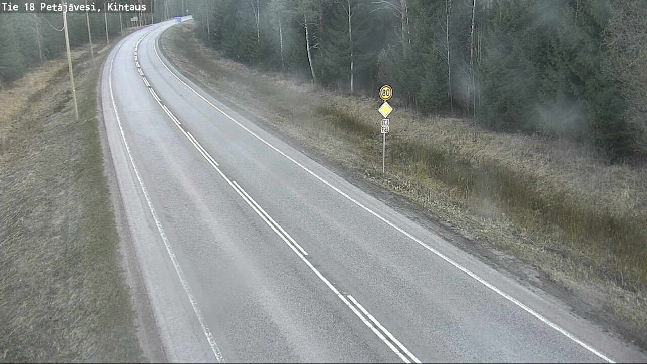 Weather Camera Image Road 18 Petäjävesi, Kintaus, Petäjävesi, Keski-Suomi