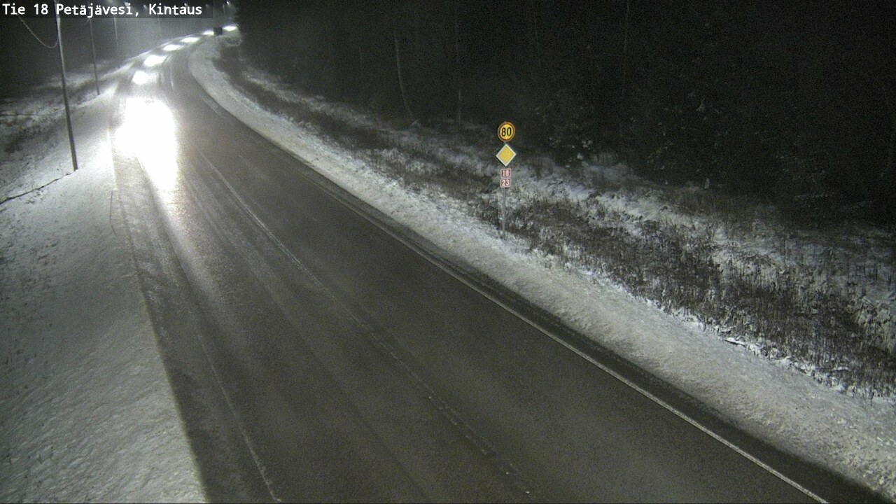 Weather Camera Image Väg 18 Petäjävesi, Kintaus, Petäjävesi, Keski-Suomi