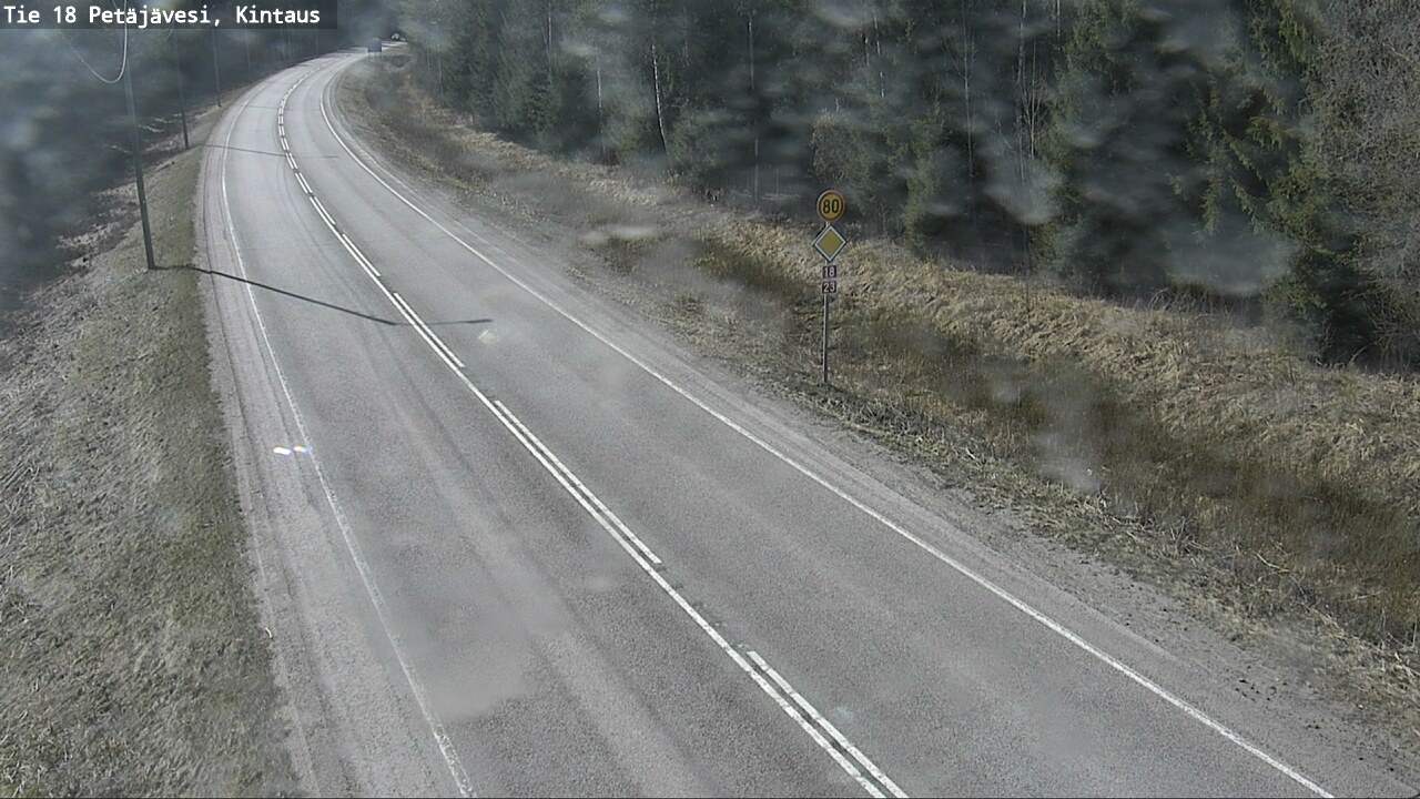 Weather Camera Image Väg 18 Petäjävesi, Kintaus, Petäjävesi, Keski-Suomi