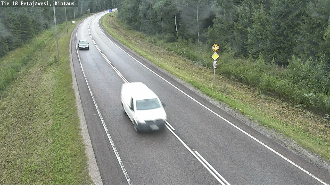 Weather Camera Image Road 18 Petäjävesi, Kintaus, Petäjävesi, Keski-Suomi