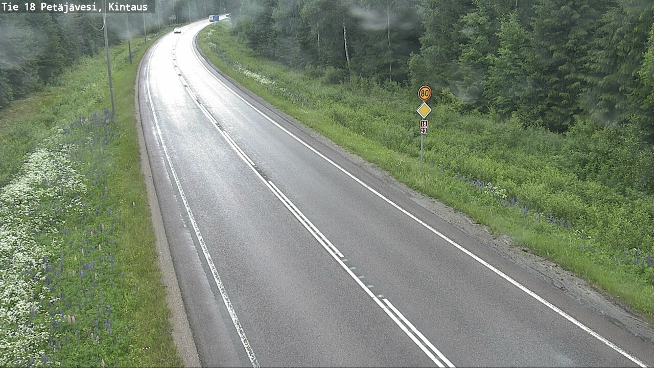 Weather Camera Image Väg 18 Petäjävesi, Kintaus, Petäjävesi, Keski-Suomi