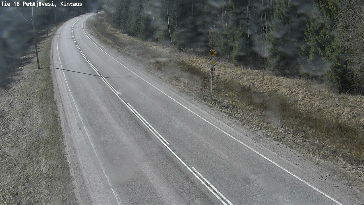 Weather Camera Image Väg 18 Petäjävesi, Kintaus, Petäjävesi, Keski-Suomi