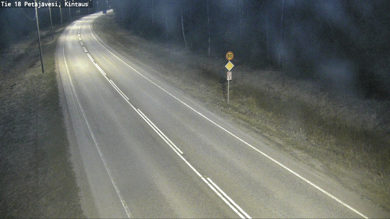 Weather Camera Image Väg 18 Petäjävesi, Kintaus, Petäjävesi, Keski-Suomi