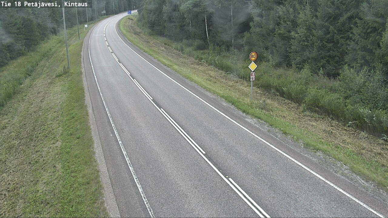 Weather Camera Image Road 18 Petäjävesi, Kintaus, Petäjävesi, Keski-Suomi