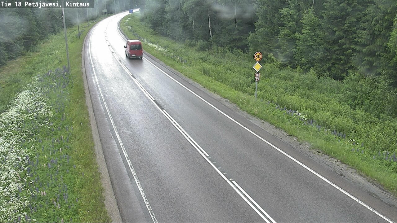Weather Camera Image Väg 18 Petäjävesi, Kintaus, Petäjävesi, Keski-Suomi