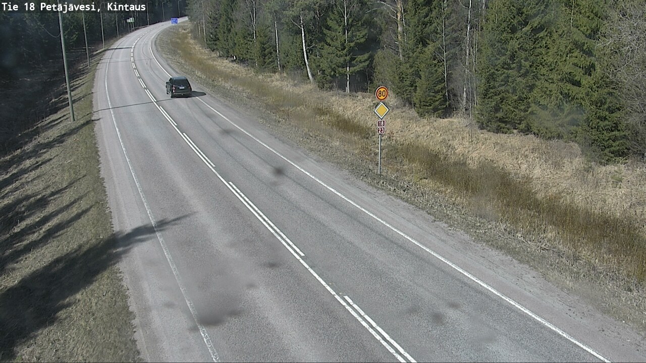Weather Camera Image Väg 18 Petäjävesi, Kintaus, Petäjävesi, Keski-Suomi