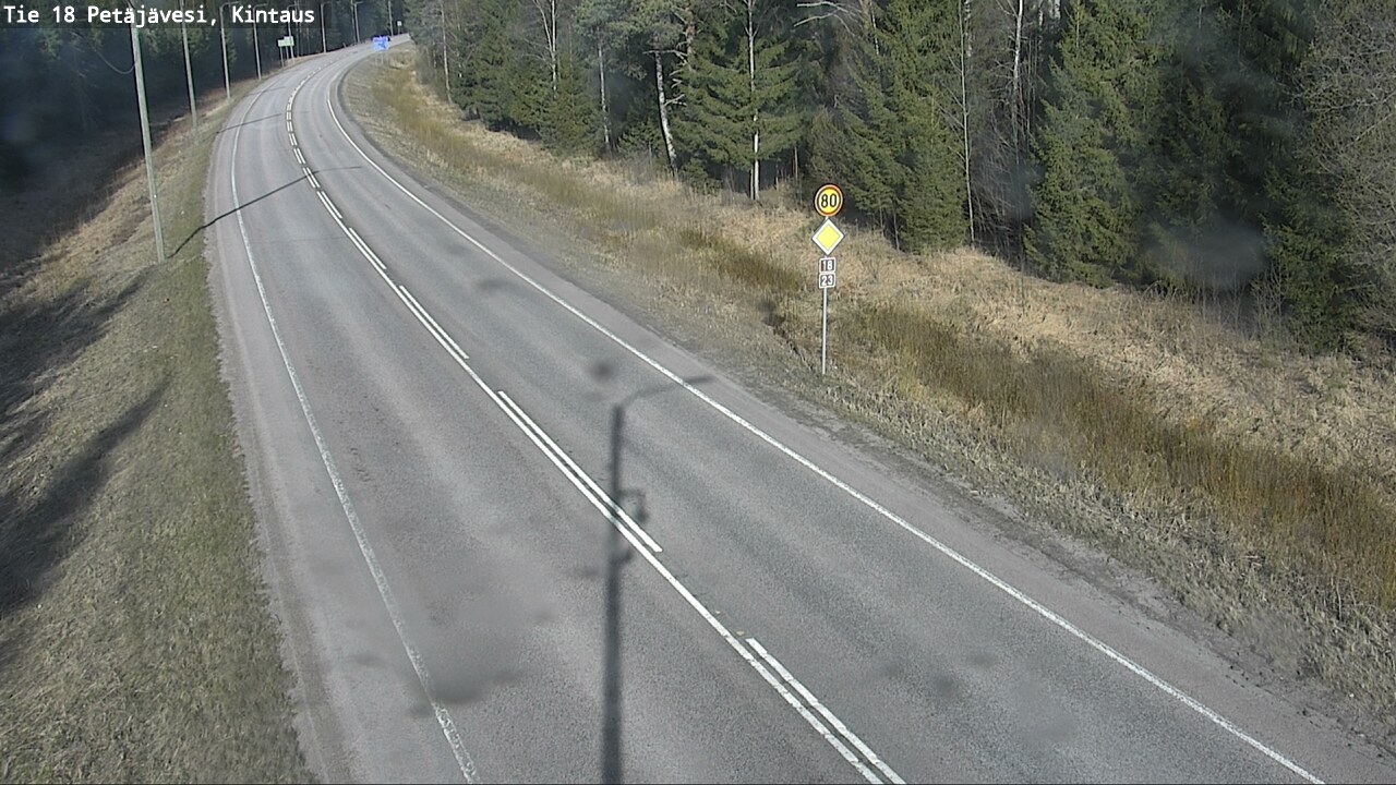 Weather Camera Image Väg 18 Petäjävesi, Kintaus, Petäjävesi, Keski-Suomi
