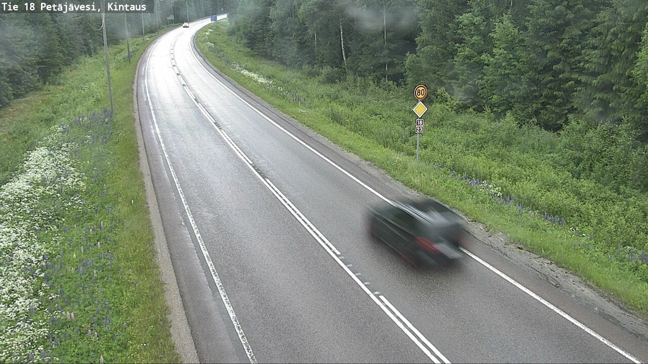 Weather Camera Image Väg 18 Petäjävesi, Kintaus, Petäjävesi, Keski-Suomi