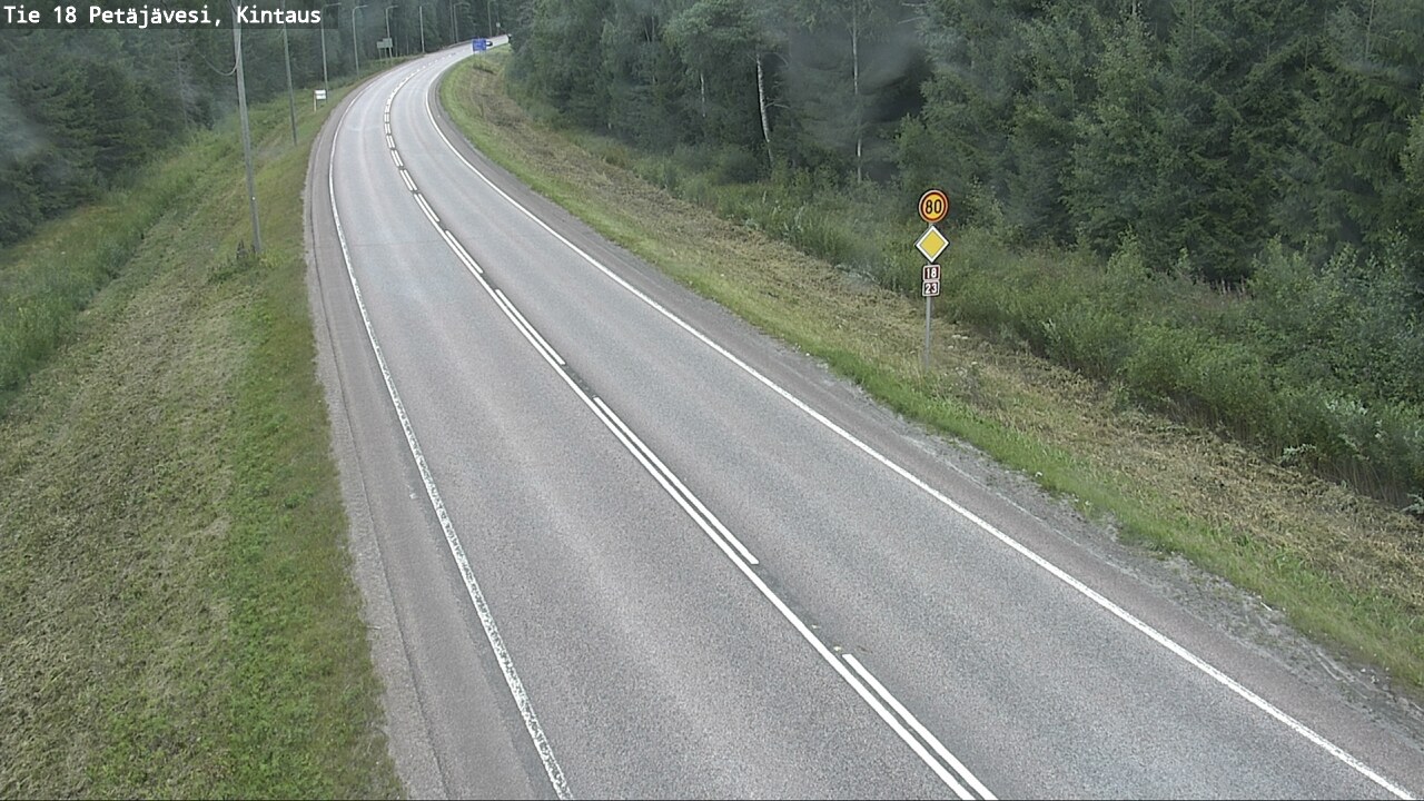 Weather Camera Image Road 18 Petäjävesi, Kintaus, Petäjävesi, Keski-Suomi