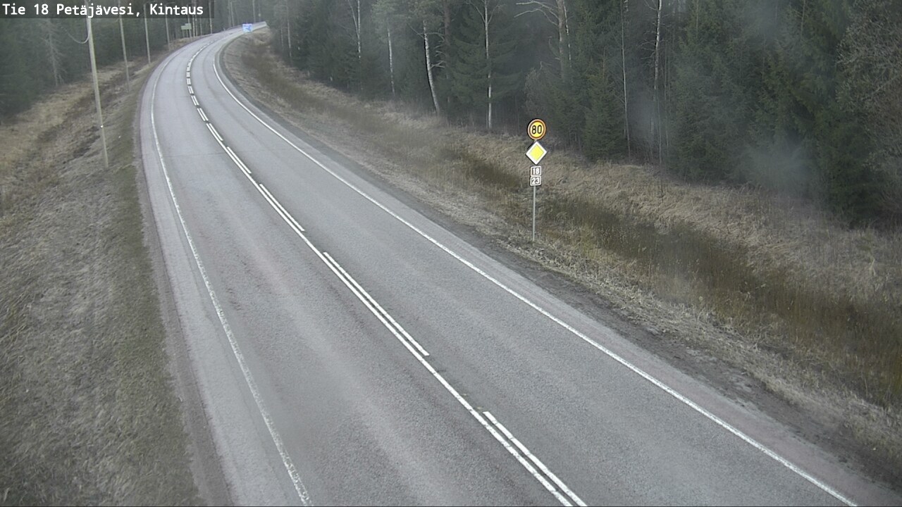 Weather Camera Image Väg 18 Petäjävesi, Kintaus, Petäjävesi, Keski-Suomi