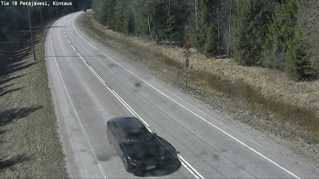 Weather Camera Image Väg 18 Petäjävesi, Kintaus, Petäjävesi, Keski-Suomi