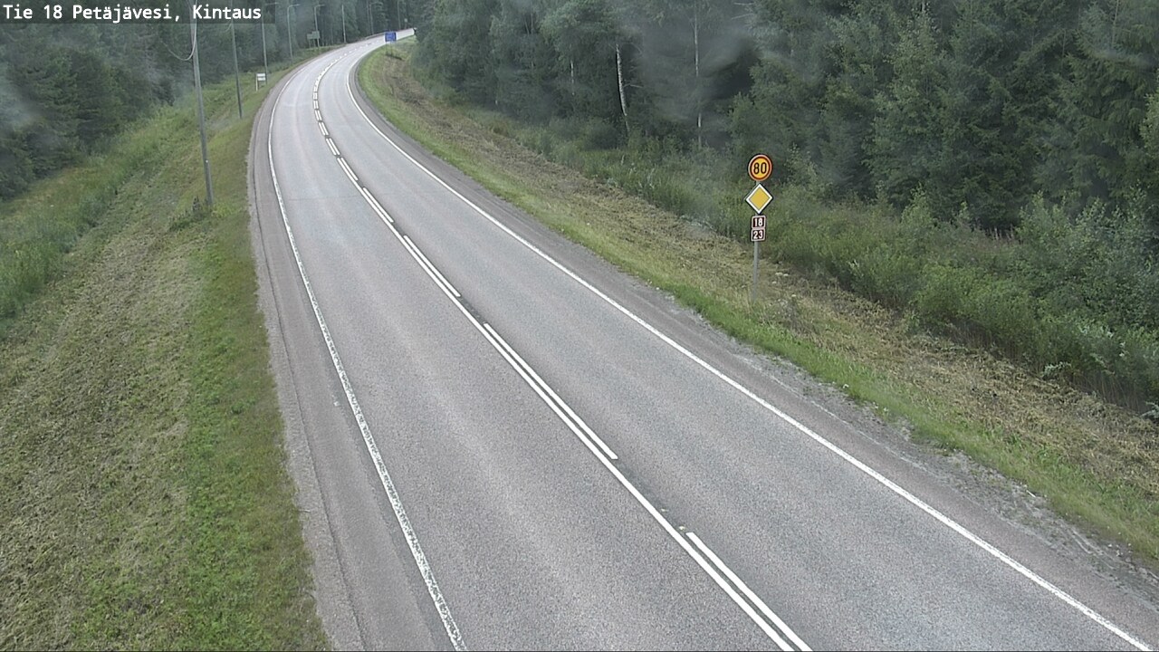 Weather Camera Image Road 18 Petäjävesi, Kintaus, Petäjävesi, Keski-Suomi