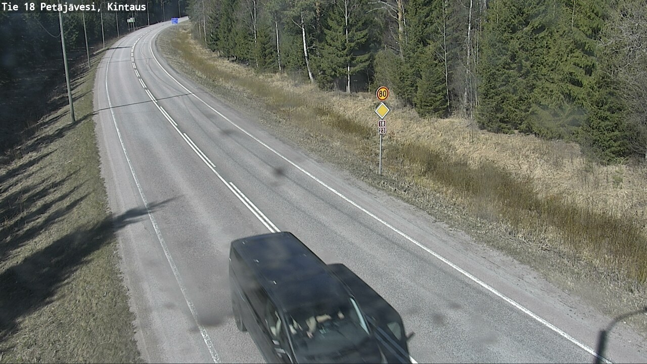 Weather Camera Image Väg 18 Petäjävesi, Kintaus, Petäjävesi, Keski-Suomi