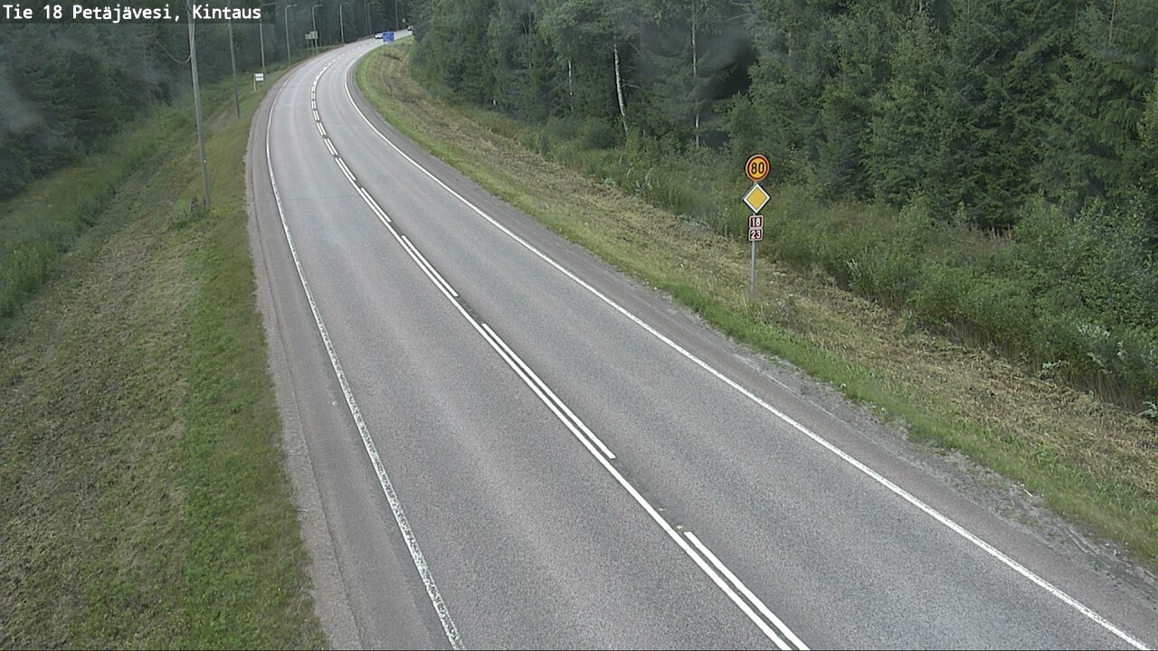 Weather Camera Image Road 18 Petäjävesi, Kintaus, Petäjävesi, Keski-Suomi