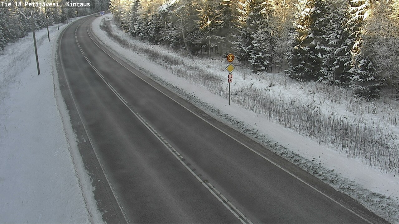 Weather Camera Image Road 18 Petäjävesi, Kintaus, Petäjävesi, Keski-Suomi