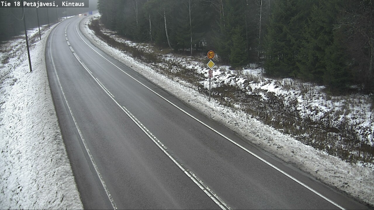 Weather Camera Image Väg 18 Petäjävesi, Kintaus, Petäjävesi, Keski-Suomi