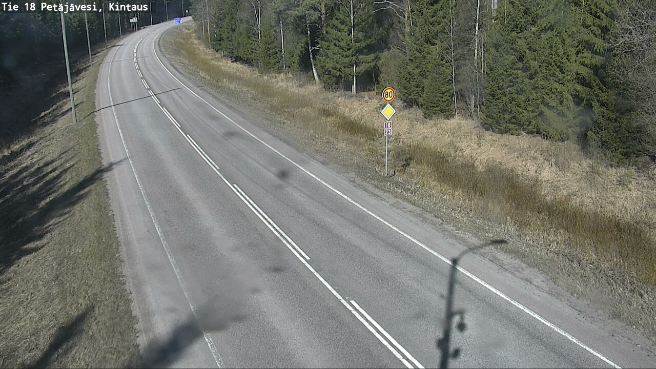 Weather Camera Image Väg 18 Petäjävesi, Kintaus, Petäjävesi, Keski-Suomi
