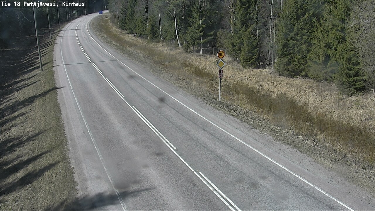 Weather Camera Image Väg 18 Petäjävesi, Kintaus, Petäjävesi, Keski-Suomi