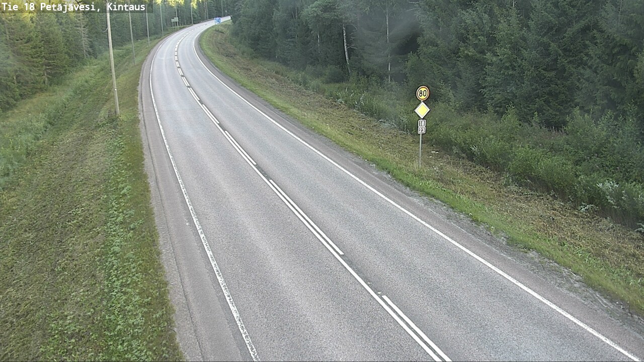 Weather Camera Image Road 18 Petäjävesi, Kintaus, Petäjävesi, Keski-Suomi