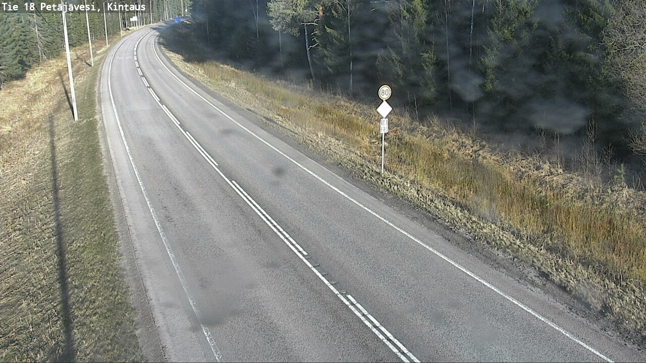 Weather Camera Image Väg 18 Petäjävesi, Kintaus, Petäjävesi, Keski-Suomi