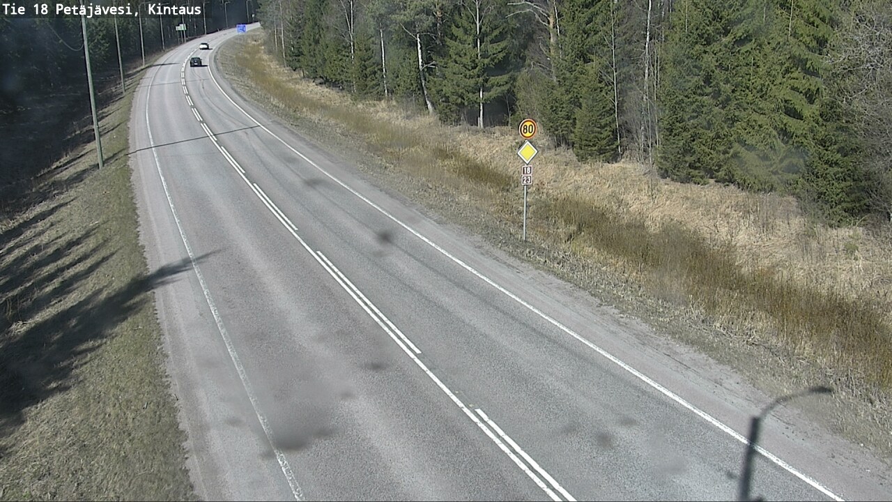 Weather Camera Image Väg 18 Petäjävesi, Kintaus, Petäjävesi, Keski-Suomi