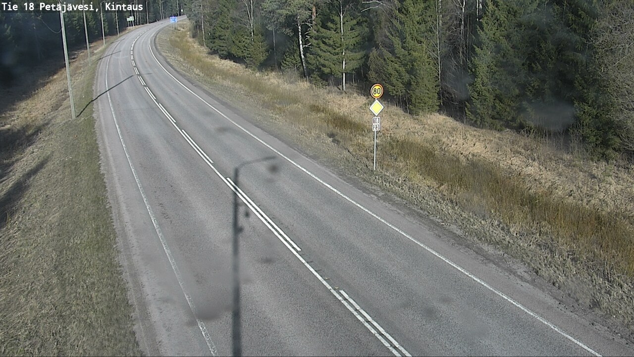 Weather Camera Image Väg 18 Petäjävesi, Kintaus, Petäjävesi, Keski-Suomi