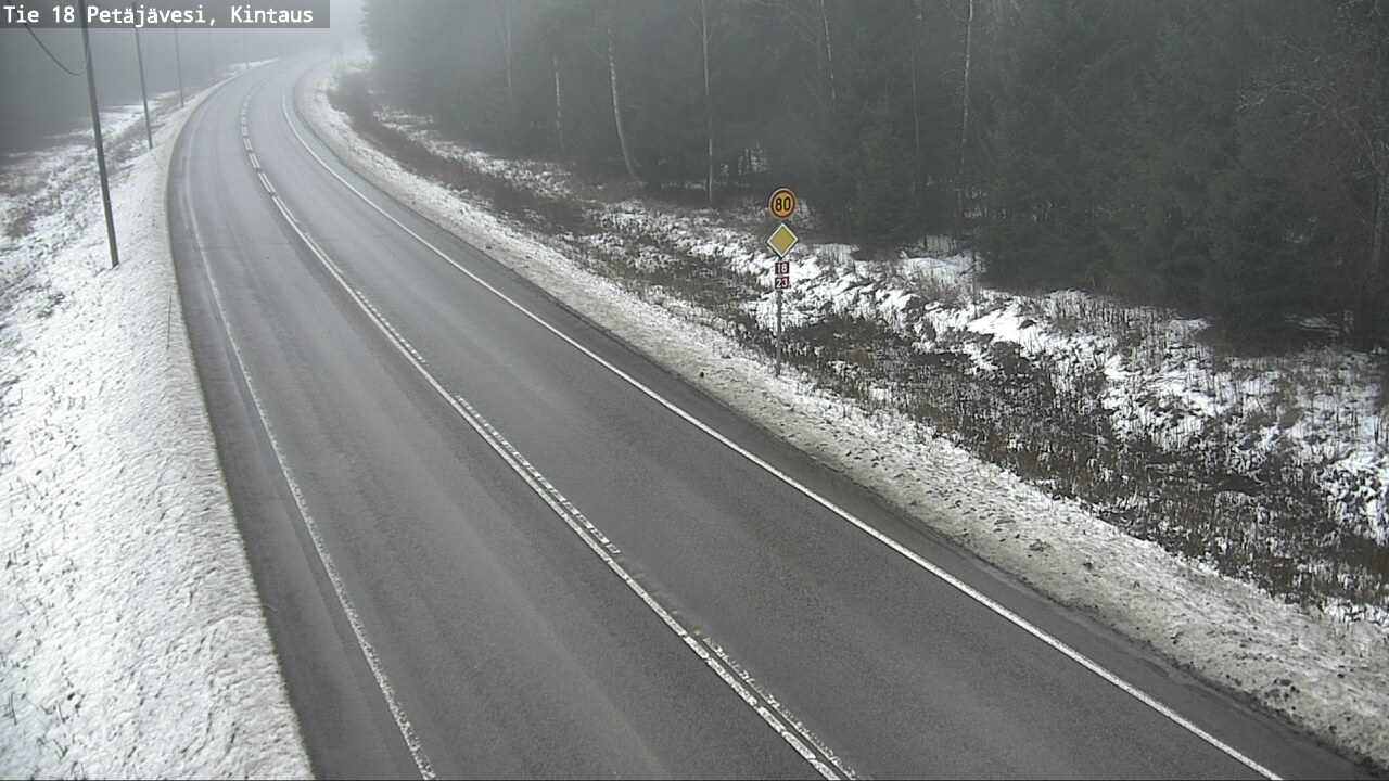 Weather Camera Image Väg 18 Petäjävesi, Kintaus, Petäjävesi, Keski-Suomi
